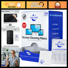 120 Count Pre-Moistened Screen Wipes for Electronics, Laptops, Phones  Monitors