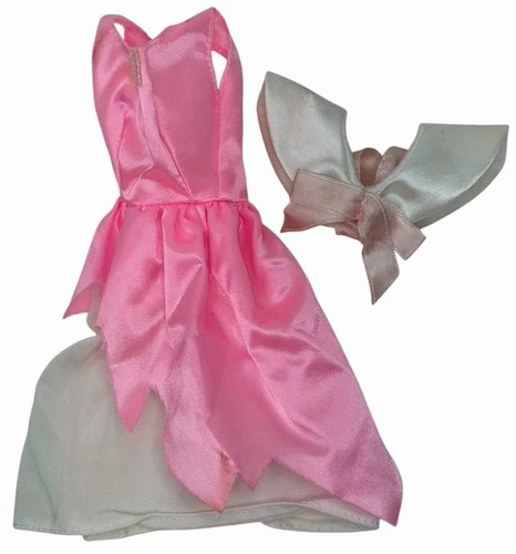 Vintage 1991 Cinderella Pink Ballgown 2 PC Dress & Collar Disney Classics Mattel