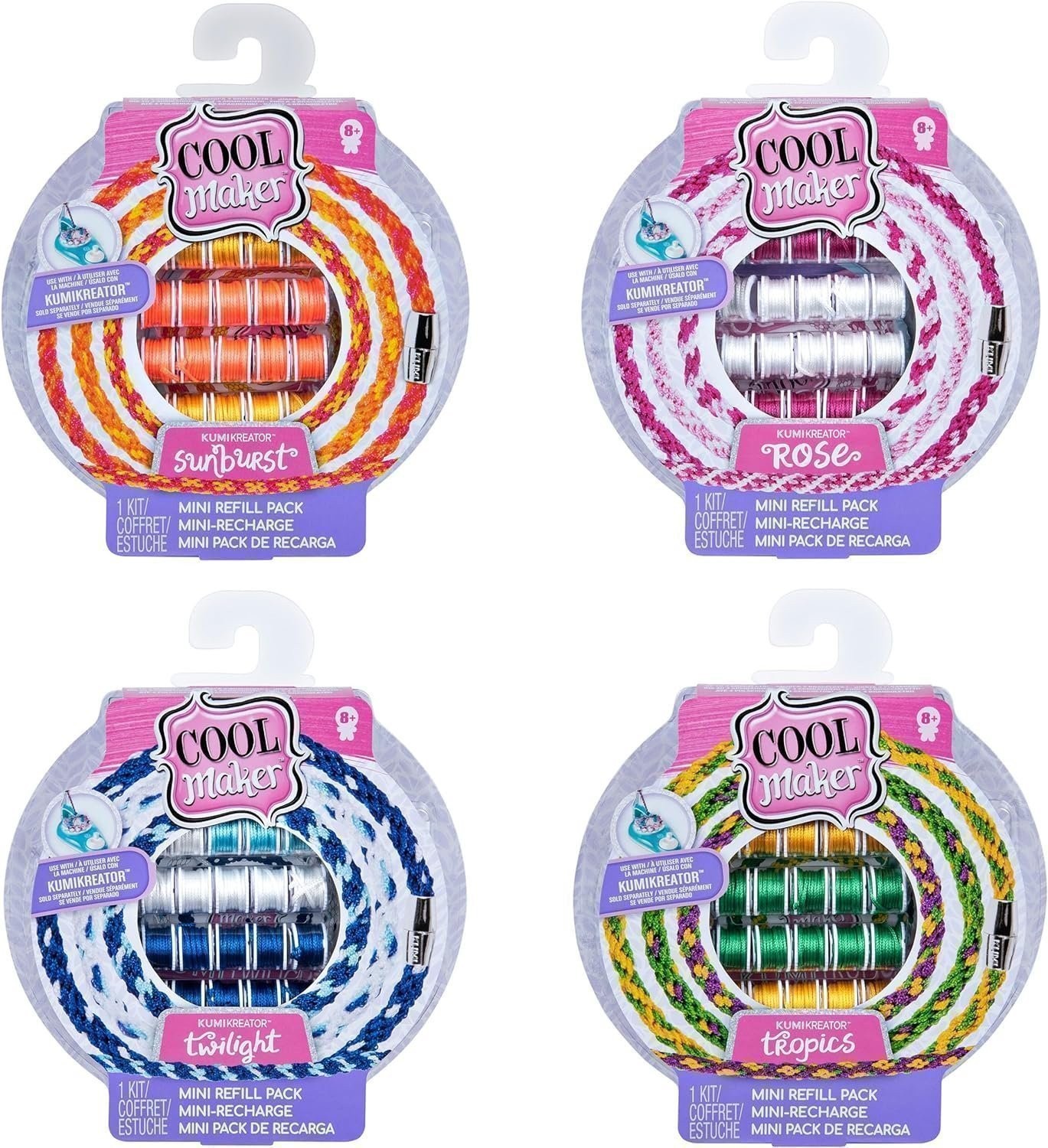 KumiKreator 4-Pack (128 Spools) Bead & Braider Friendship Necklace Bracelet...
