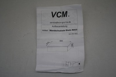 VCM Wandschublade  Blado maxi   Sonoma-Eiche 60x15x31,5cm