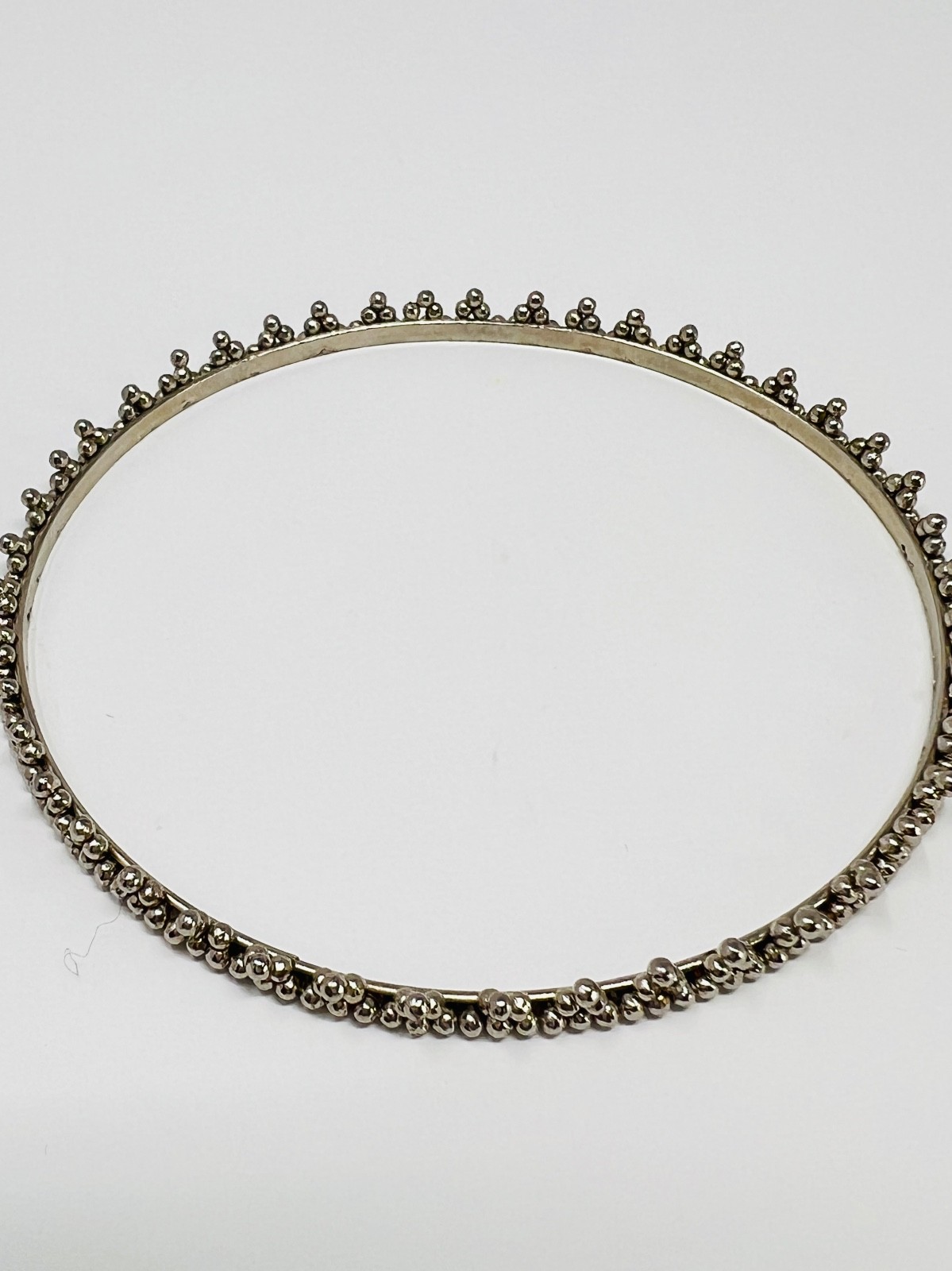 3 Pc Set Stackable Bangle Bracelets Silver & Blac… - image 4