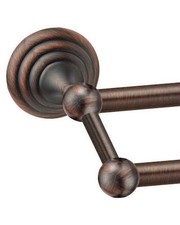 Designers Impressions Stockton Oil Rubbed Bronze 24" Inch Double Towel Bar