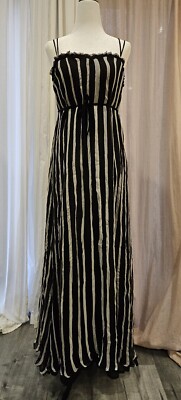 Nanushka Adjustable Striped Double Chiffon Silk Maxi Dress