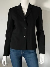Tahari Blazer Black Wool Blend Tailored Size 4