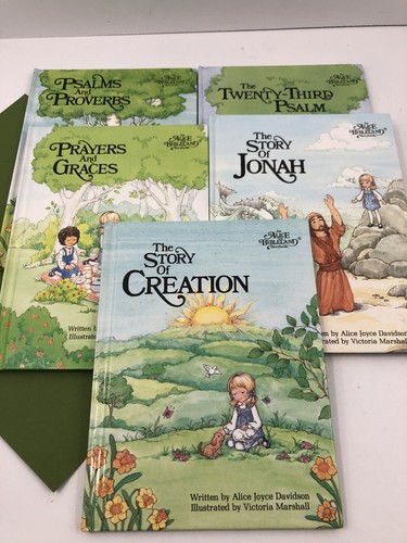 1984 Alice in Bibleland Storybook Book Christian Prayer Jonah Creation Lot of 5 - 第 1/4 張圖片