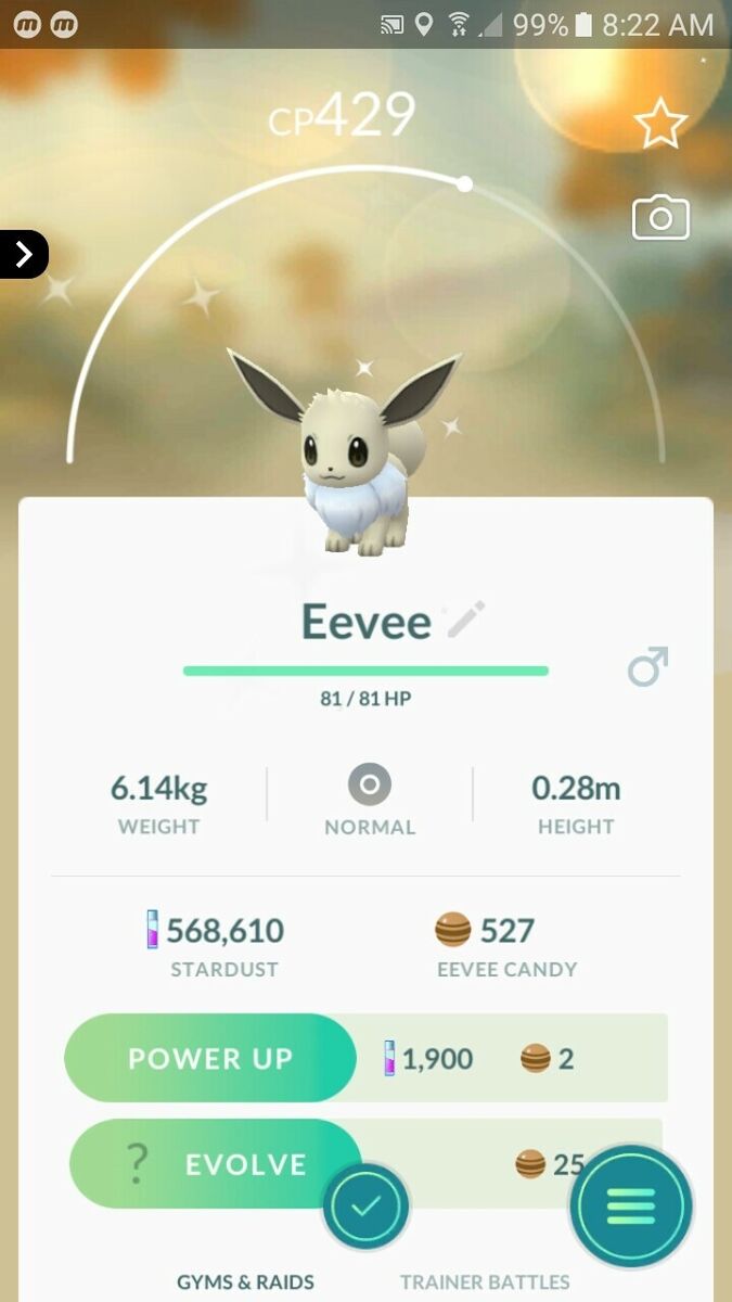 Pokemon Shiny Eevee Go- Require Registered Shiny Eevee - Trade