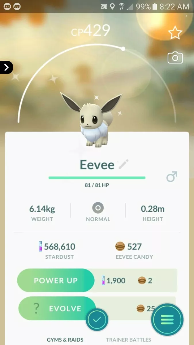 Pokémon Go - Shiny Eevee e evoluções