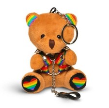 XR Brands Master Series Pride Bear Keychain Adult Party Supplies, New