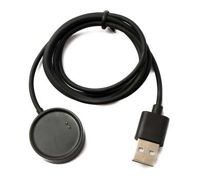 USB 2.0 Kabel 100 cm Ladestation für Realme Watch RMA161 Smartwatch in Schwarz