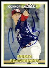 2016 Topps Heritage Minor League Connor Sadzeck Auto Frisco RoughRiders #162