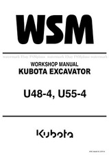 Escavatore Kubota U48-4 U55-4 Manuale Officina Servizio Posta Prioritaria Gratuita