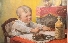 Mellin's Food for Infants and Invalids, Early Trade Card, Victorian Era c.1880s 