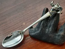 Sterling English Cooper Brothers & Sons 1964 Rams Head 3D Demitasse Spoon