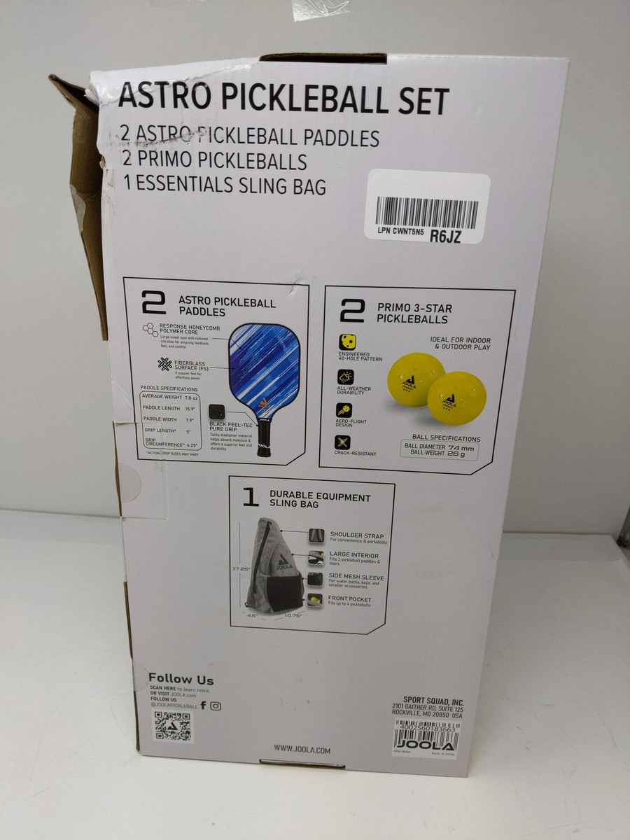 JOOLA Astro Pickleball Set with 2 Paddles, 2 Balls and Bag