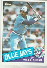 FREE SHIPPING-MINT-1985 Topps Willie Aikens Toronto Blue Jays 436 +BONUS CARDS