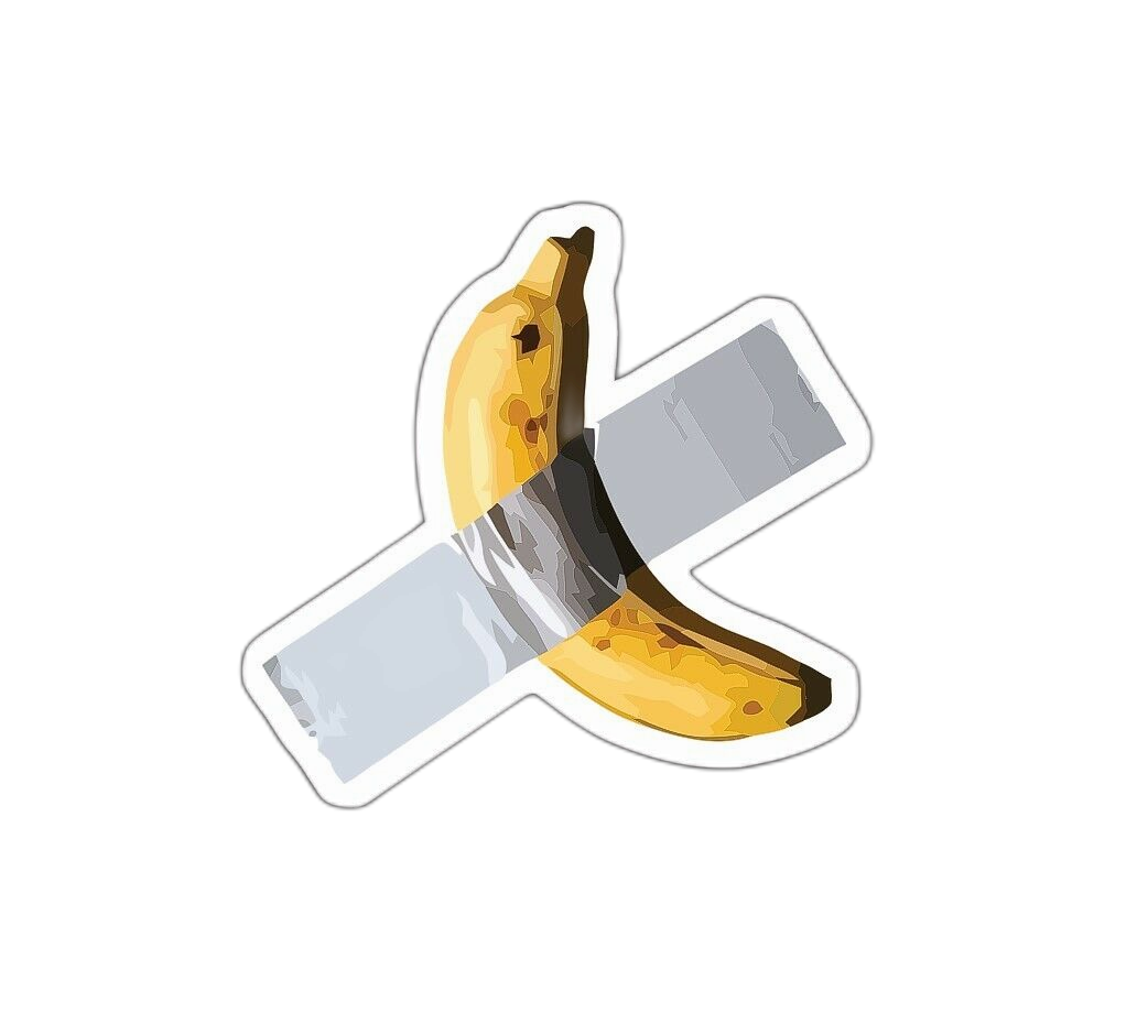 Banana Duct Taped Sticker Decal