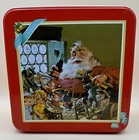 Vintage 1992 Coca Cola Metal Tin Square 7.5” Radius & 3.5” High Some Scratches