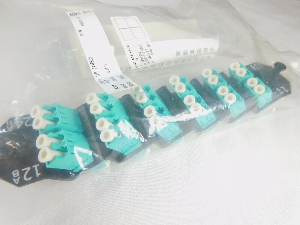 TFP-24APRQ2 Fiber Optic Adapter Pack, OM1/OM2 MM, 6 Quad LC Adapters, Aqua - Image 4 of 4