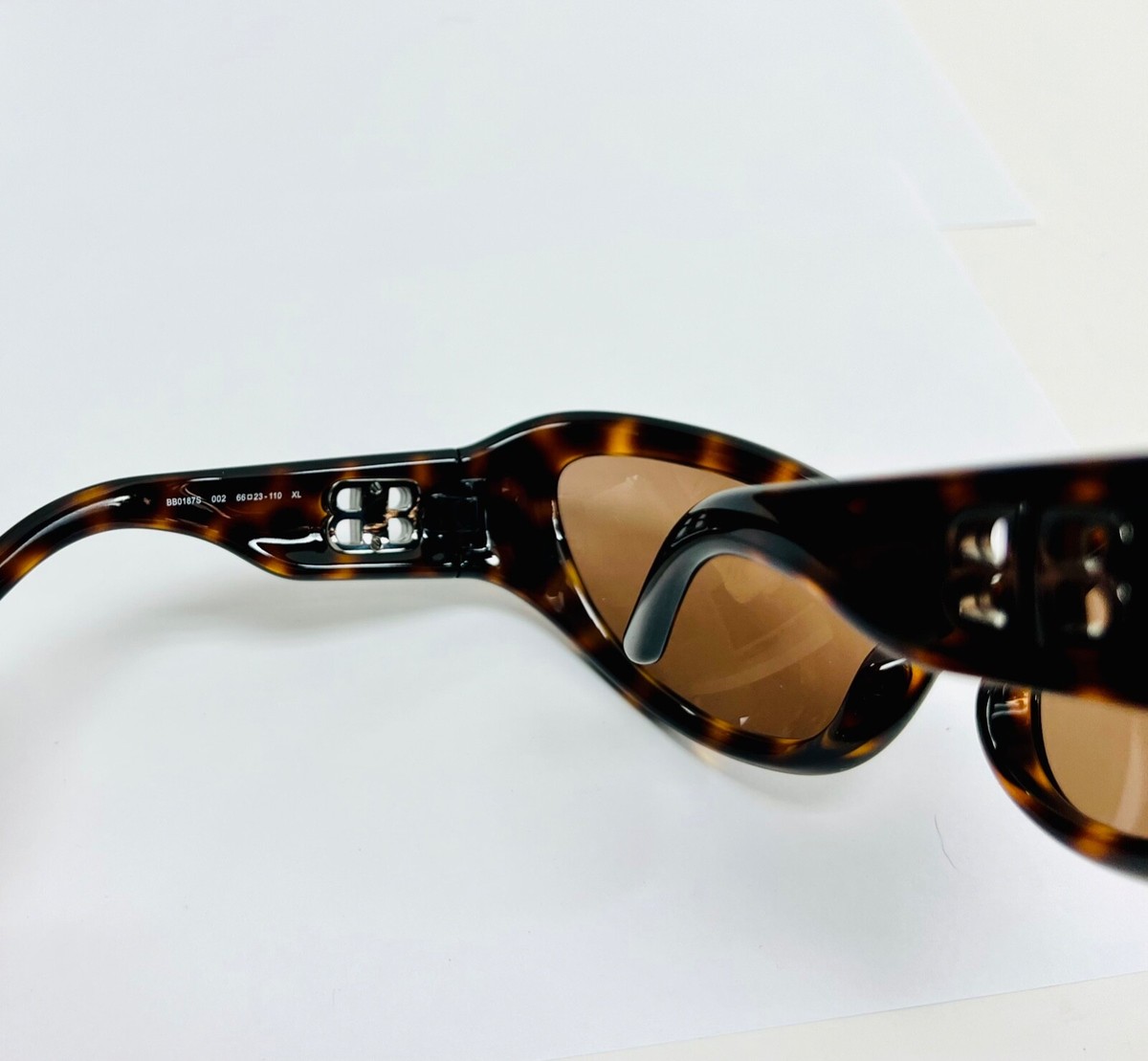 メガネ BALENCIAGA Balenciaga - BB0185O - 002 havana havana transpa BALENCIAGA NEVERMIND 0187 Brown Havana Cat Exaggerated Mask