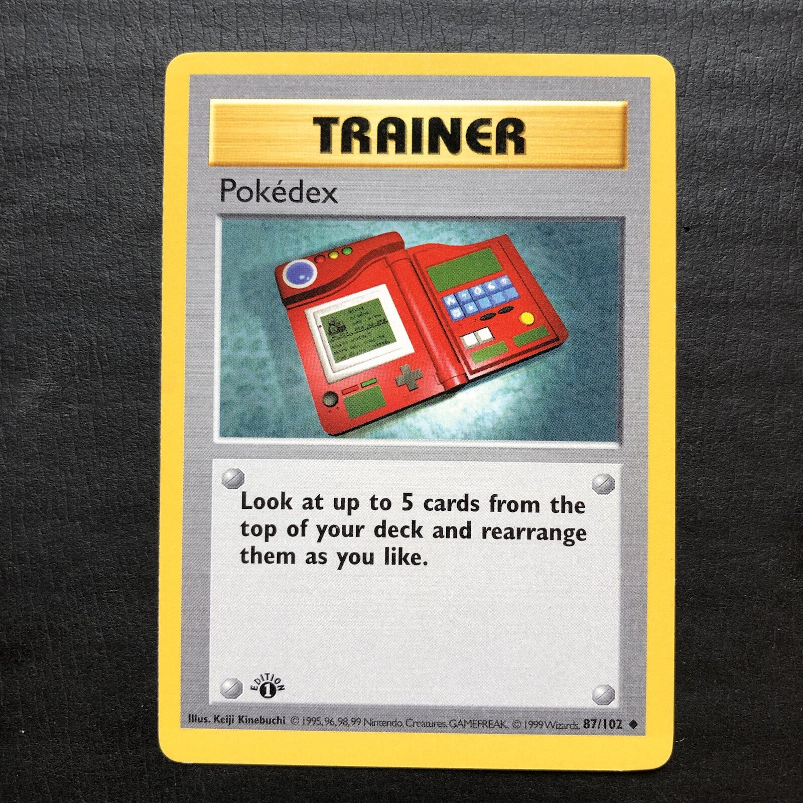 Pokedex 87/102 1999 Pokemon Base Set 1st Edition Shadowless 1st Ed LP Set Break