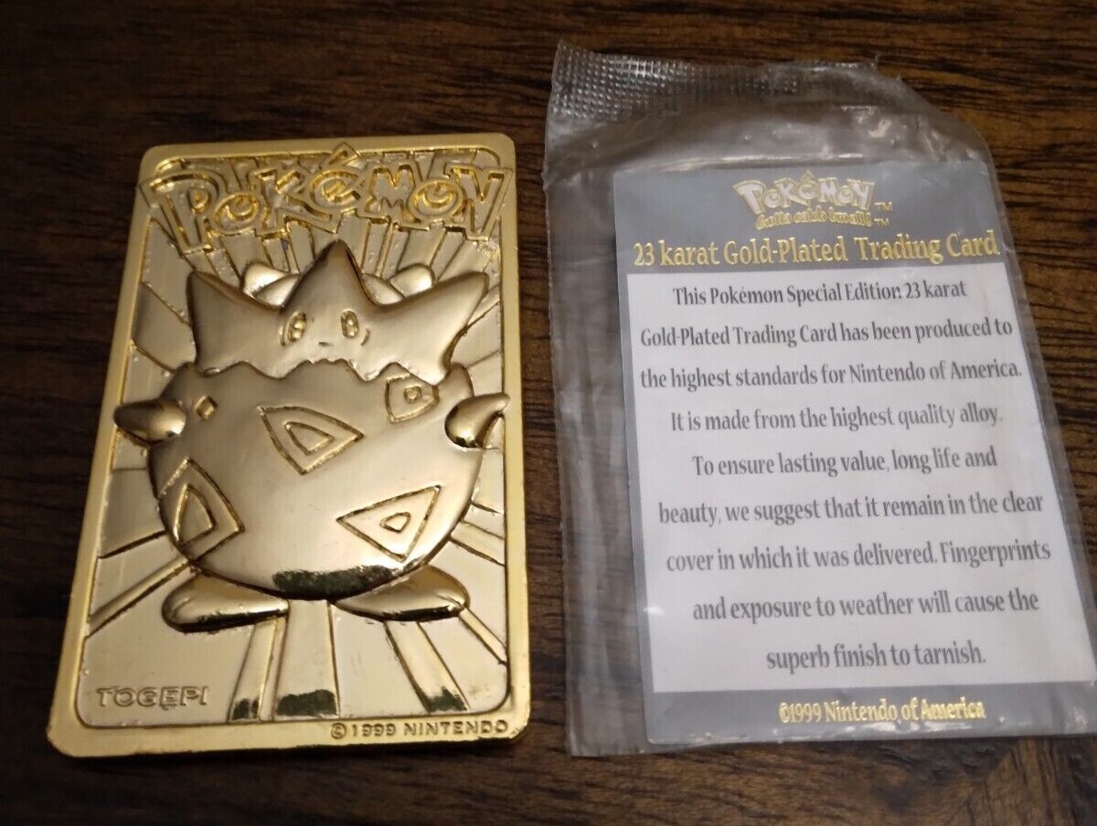 pokemon special edition 23 karat gold plated trading card togepi Togepi - Pokemon Burger King