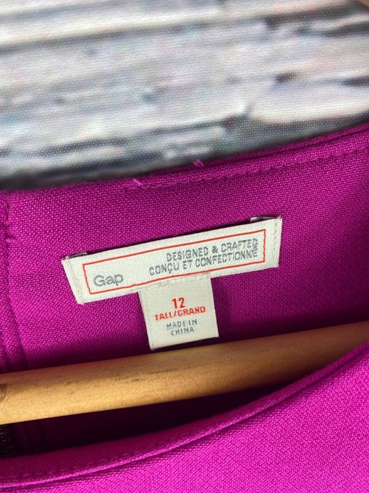 GAP SIZE 12 DRESS SHIFT SHEATH ALINE SWING PINK WOMENS 1765 eBay