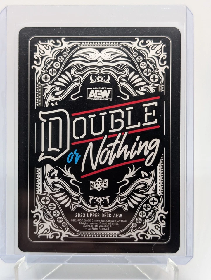 Dax Harwood 2023 Upper Deck AEW All Elite Double or Nothing Playing Card Insert - Image 2 of 2