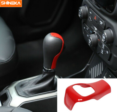 Gear Shift Knob Head Cover Decoration Trim For Jeep Renegade 2015-2020 Red