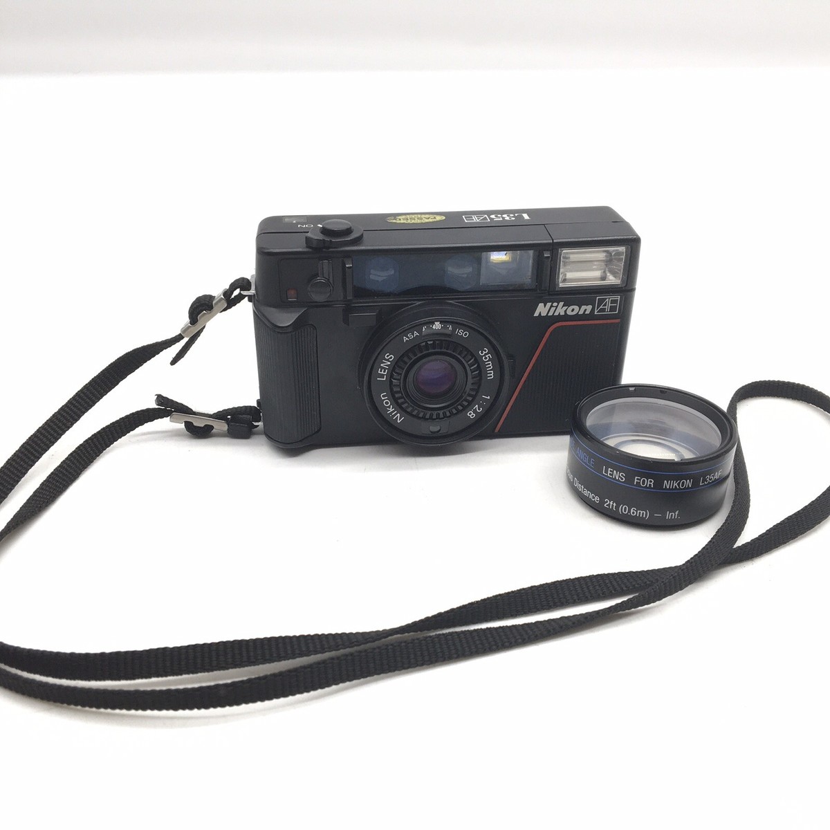 Nikon L35AF 35mm Point And Shoot Black Film Camera For Parts Or