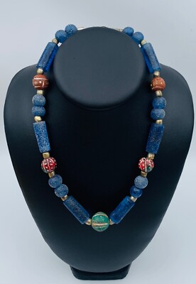 Collier Fantaisie Ethnique Perles Résine Métal - 179 Grammes, Occasion