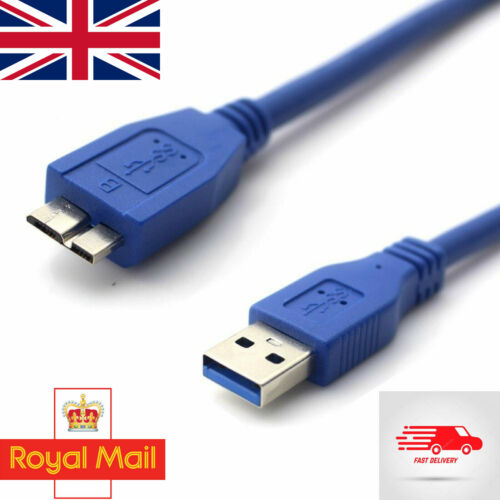 Cable de cable de datos cargador USB 3.0 para disco duro portátil Sony HD-E1 B E1h/b - Imagen 1 de 2
