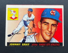 1955 Topps Baseball - Johnny Gray #101 Kansas City Athletics - Low Grade