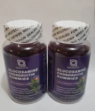 2 Pack Glucosamine Chondroitin Gummies MSM Triple Strength Joint Support 1500mg