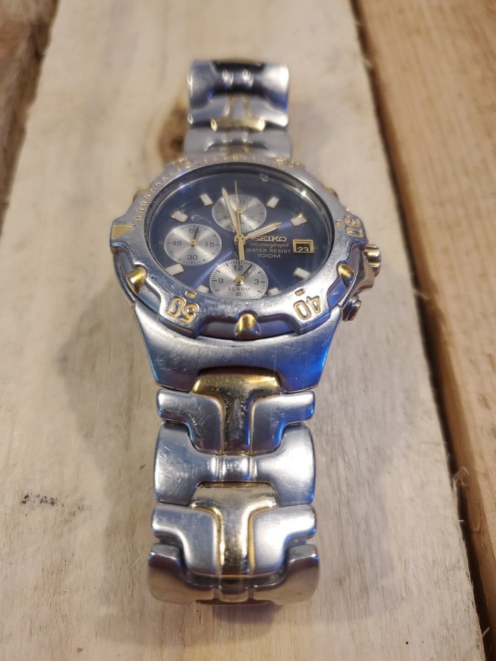 Seiko Chronograph Stainless Steel Watch **Not Ticking eBay