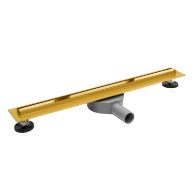 Duschrinnen Edelstahl SLIM LOW PROLINE 60 Gold Dusche Abflussrinne Bodenablauf
