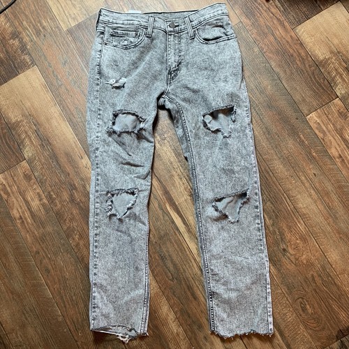 Vaqueros Levis 511 Slim Fit destruido Aspecto Envejecido Calce Ajustado  Elastizado Vaqueros 31 Capri | eBay