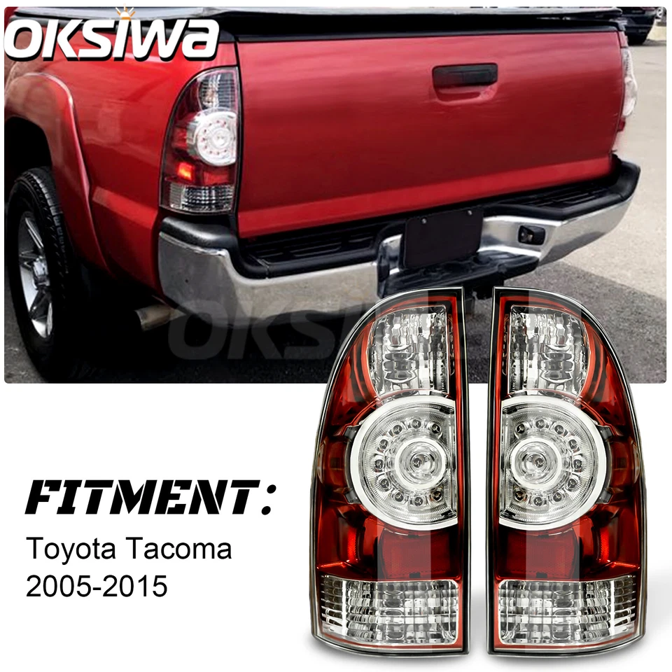 Juego de luces traseras LED para Toyota Tacoma 2005-2015 par de luces de freno izquierda+derecha Foto 2 de 4