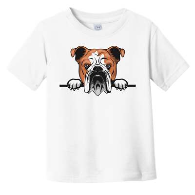 English Bulldog Dog Breed Popping Up Cute Infant Toddler T-Shirt
