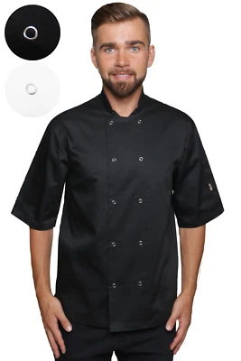 MIRABELLA HEALTH & BEAUTY Wasabi Kochjacke Küche Bäcker Koch Kochen Kurzarm Shirt Unisex