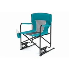 Outdoor Freestyle Rocker Camping Chair, Portable Folding Rocking Chair, Blue