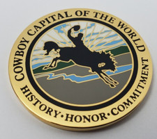 Oakdale Police, Est. 1906, Cowboy Capital Of The World, Challenge Coin.