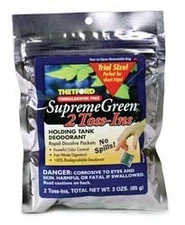 Thetford Supreme Green Toss-Ins 1.5 oz 40pk Holding Tank Portable Toilet deodor