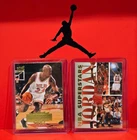 MICHAEL JORDAN 2 CARD LOT: '95 Fleer #25 NBA Superstars, '94 Fleer #7