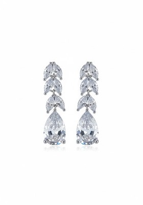 LATELITA Happy Ever After Ohrhänger Tropfen Silber mit Zirkonia Weiß