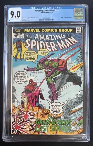 AMAZING SPIDER-MAN #122 CGC 9.0 MARVEL COMICS 1973 - DEATH OF THE GREEN GOBLIN