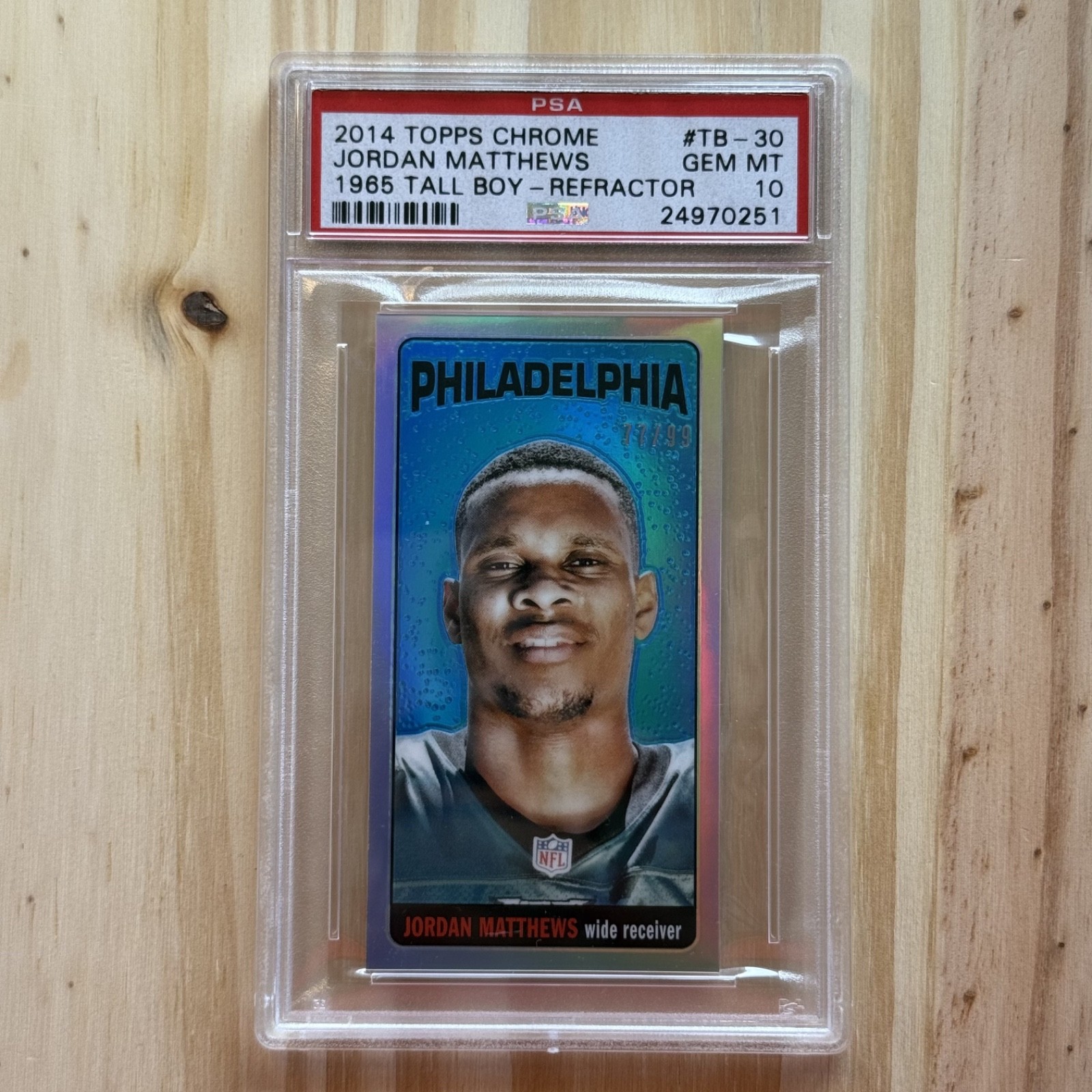 Jordan Matthews Topps Chrome 1965 Tall Boy #TB30 Refractor