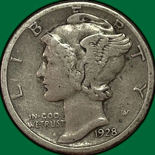 1928-S Mercury Dime Very Fine VF Coin #36871