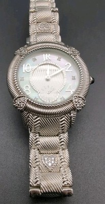 Judith Ripka Sterling & Diamonique Sub-Dial Bracelet Watch