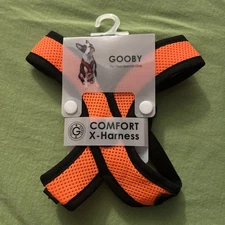 NEW Gooby Comfort X Mesh Dog Harness Bright Hunter Orange Adjustable Size Small