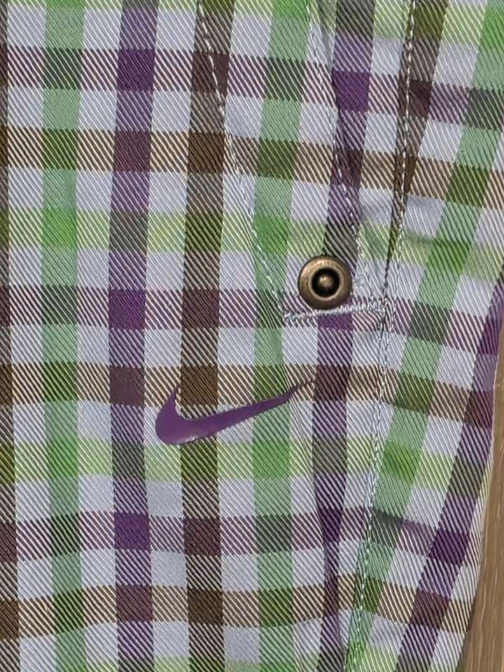 NIKE GOLF Sport Dri Fit Pants Men's 38x32 Multicolor Checks Cotton & Spandex - Image 4 of 4